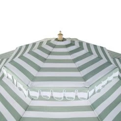 Fabienne Sage Green And White Striped 3M Double Top Crank And Tilt Parasol -The Furniture Shop OD PRSL 42 GREENSTRIPE detail3