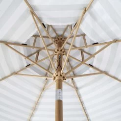Fabienne Sage Green And White Striped 3M Double Top Crank And Tilt Parasol -The Furniture Shop OD PRSL 42 GREENSTRIPE detail5
