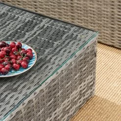 Troy Corner Rattan Garden Sofa Set With Table -The Furniture Shop OD SF 005 GREY detail3