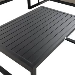 Albany Aluminium Corner Sofa Set With Reclining Back And Coffee Table, Taupe -The Furniture Shop OD SF 1023 TAUPE detail3