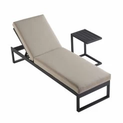 Albany Aluminium Sun Lounger, Taupe -The Furniture Shop OD SLG 155 TAUPE WB3