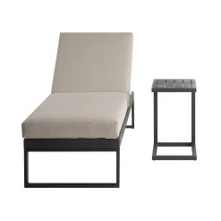 Albany Aluminium Sun Lounger, Taupe -The Furniture Shop OD SLG 155 TAUPE WB4
