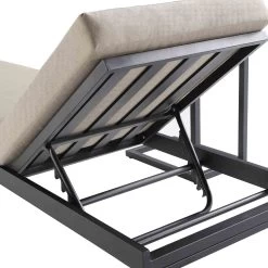 Albany Aluminium Sun Lounger, Taupe -The Furniture Shop OD SLG 155 TAUPE detail2