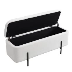 Jed Ecru Boucle 120cm Large Storage Ottoman Bench 18 Jed Ecru Boucle 120cm Large Storage Ottoman Bench -The Furniture Shop OTTO 2245 ECRUBOUCLE WB3