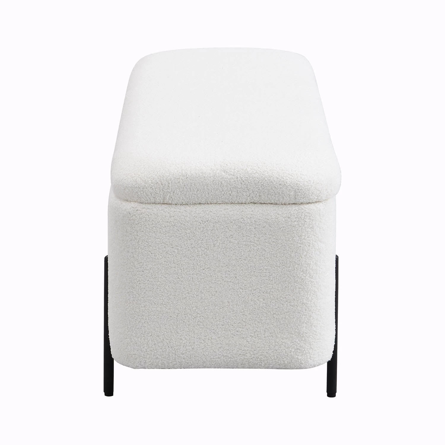 Jed Ecru Boucle 120cm Large Storage Ottoman Bench 9 Jed Ecru Boucle 120cm Large Storage Ottoman Bench - Image 7