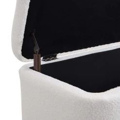 Jed Ecru Boucle 120cm Large Storage Ottoman Bench 22 Jed Ecru Boucle 120cm Large Storage Ottoman Bench -The Furniture Shop OTTO 2245 ECRUBOUCLE detail2