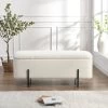 Jed Ecru Boucle 120cm Large Storage Ottoman Bench 1 Jed Ecru Boucle 120cm Large Storage Ottoman Bench -The Furniture Shop OTTO 2245 ECRUBOUCLE scene2