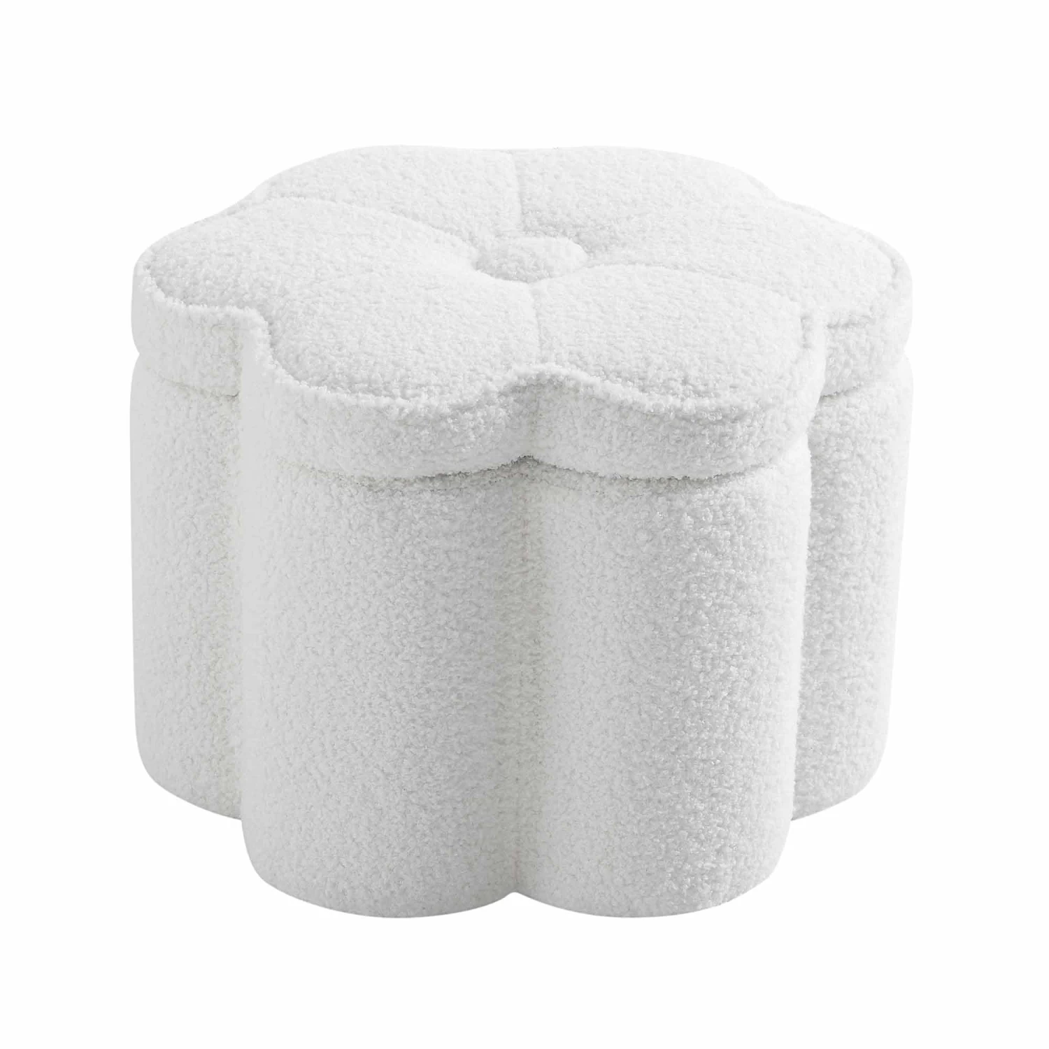 Pollie White Teddy Boucle Storage Stool 10 Pollie White Teddy Boucle Storage Stool - Image 8