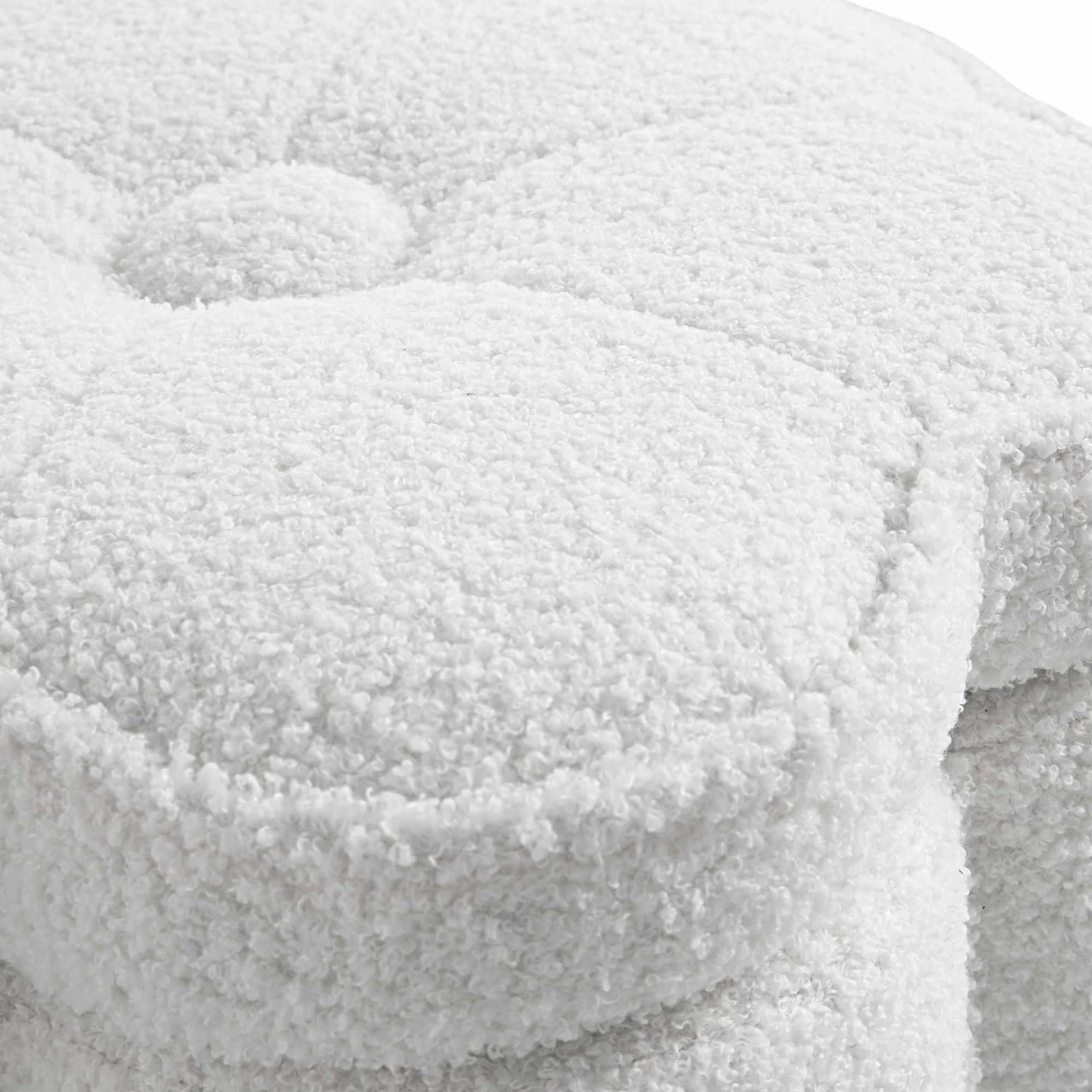 Pollie White Teddy Boucle Storage Stool 11 Pollie White Teddy Boucle Storage Stool - Image 9