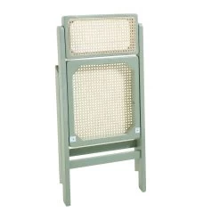 Frances Set Of 2 Folding Cane Rattan Chairs, Mint -The Furniture Shop XN 2054 SAGE 2P WB5