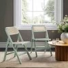 Frances Set Of 2 Folding Cane Rattan Chairs, Mint 2 Frances Set Of 2 Folding Cane Rattan Chairs, Mint -The Furniture Shop XN 2054 SAGE 2P main
