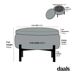 Amboise Round Storage Pouffe, Brick Boucle -The Furniture Shop XR Amboise XR 2183 STOOL 883f5b32 5ed2 40eb a6c4 cb7d8b019151