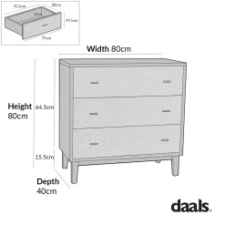 Bianca Chip Carved 3 Drawer Chest, Sand Beige & Ivory -The Furniture Shop XXCOD 008 GOLD BLACK