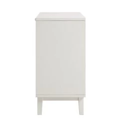 Bianca Chip Carved 3 Drawer Chest, Sand Beige & Ivory -The Furniture Shop XXCOD 008 TAUPE WHITE WB4