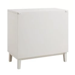 Bianca Chip Carved 3 Drawer Chest, Sand Beige & Ivory -The Furniture Shop XXCOD 008 TAUPE WHITE WB5