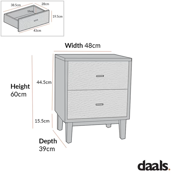Bianca Chip Carved Bedside Table, Antique Bronze & Black 7 Bianca Chip Carved Bedside Table, Antique Bronze & Black - Image 5