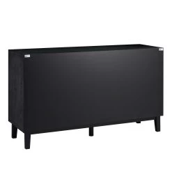 Bianca Chip Carved 3 Door Sideboard, Antique Bronze & Black 22 Bianca Chip Carved 3 Door Sideboard, Antique Bronze & Black -The Furniture Shop XXSB 009 GOLD BLACK WB6