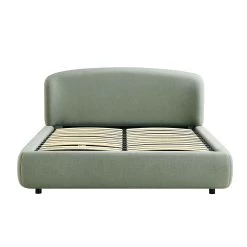 Constance Winged Headboard Ottoman Storage Bed, Olive Linen 24 Constance Winged Headboard Ottoman Storage Bed, Olive Linen -The Furniture Shop ZD 2182 OLIVE LIN WB2