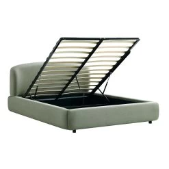 Constance Winged Headboard Ottoman Storage Bed, Olive Linen 26 Constance Winged Headboard Ottoman Storage Bed, Olive Linen -The Furniture Shop ZD 2182 OLIVE LIN WB4