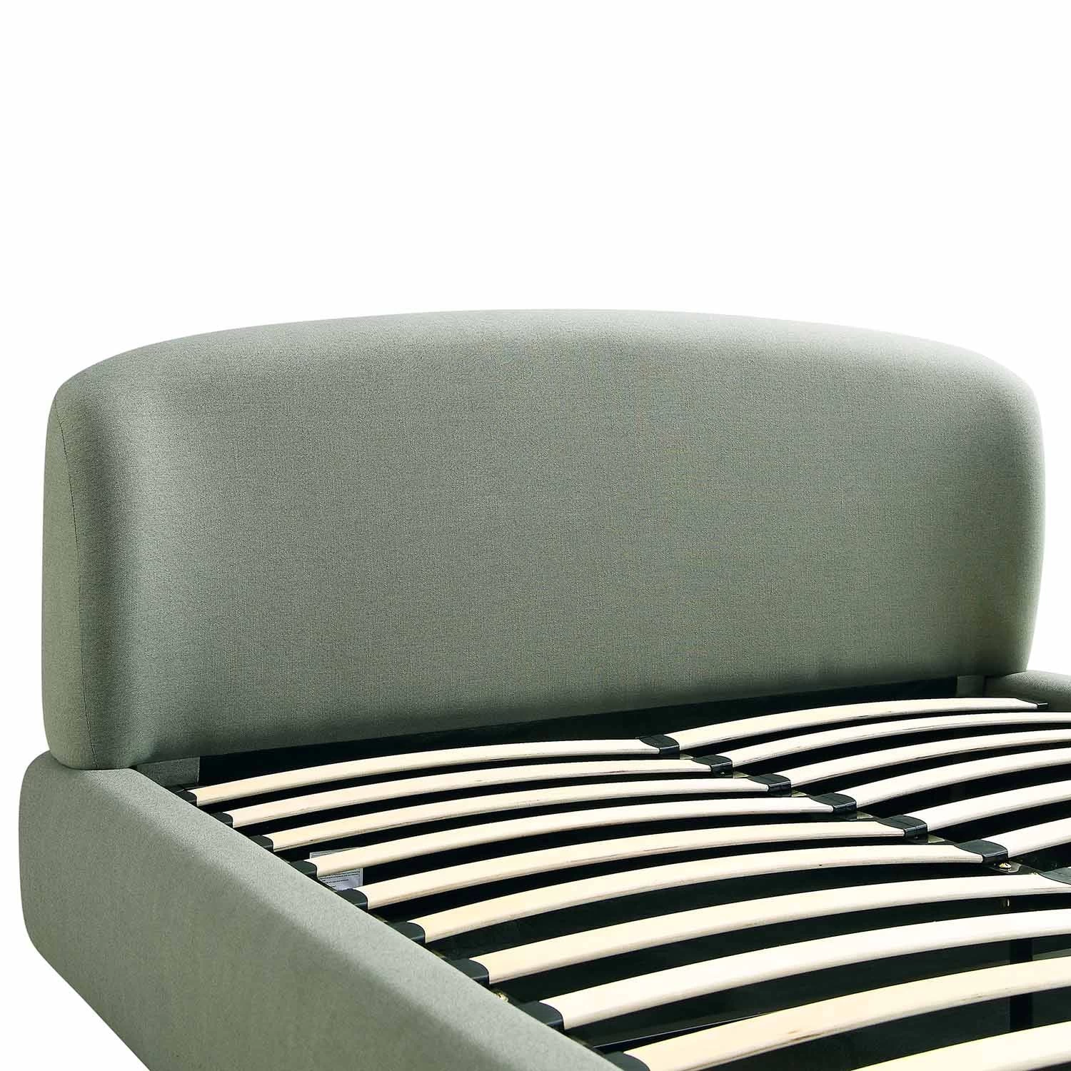 Constance Winged Headboard Ottoman Storage Bed, Olive Linen 14 Constance Winged Headboard Ottoman Storage Bed, Olive Linen - Image 12