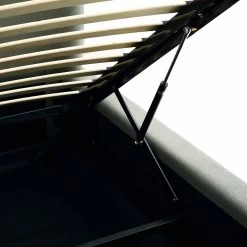 Constance Winged Headboard Ottoman Storage Bed, Olive Linen 30 Constance Winged Headboard Ottoman Storage Bed, Olive Linen -The Furniture Shop ZD 2182 OLIVE LIN detail2