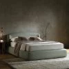 Constance Winged Headboard Ottoman Storage Bed, Olive Linen 1 Constance Winged Headboard Ottoman Storage Bed, Olive Linen -The Furniture Shop ZD 2182 OLIVE LIN main
