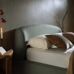 Constance Winged Headboard Ottoman Storage Bed, Olive Linen 21 Constance Winged Headboard Ottoman Storage Bed, Olive Linen -The Furniture Shop ZD 2182 OLIVE LIN scene3