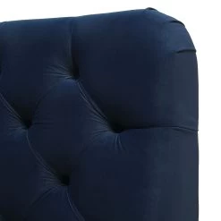 Leamington Deep-Buttoned Upholstered Bed, Midnight Blue Velvet -The Furniture Shop ZX 1063 NAVY VEL detail2