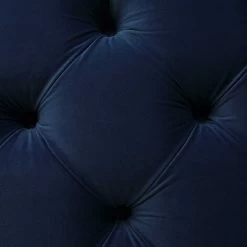 Leamington Deep-Buttoned Upholstered Bed, Midnight Blue Velvet -The Furniture Shop ZX 1063 NAVY VEL detail4