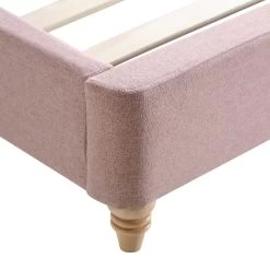 Leamington Deep-Buttoned Upholstered Bed, Rosewater Pink Fabric -The Furniture Shop ZX 1063 PALEPINK FAB detail3