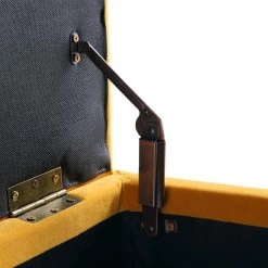 Leamington Deep-Buttoned Ottoman Storage Bench, Turmeric Yellow Velvet 23 Leamington Deep-Buttoned Ottoman Storage Bench, Turmeric Yellow Velvet -The Furniture Shop ZX 2183 MUST VEL detail2